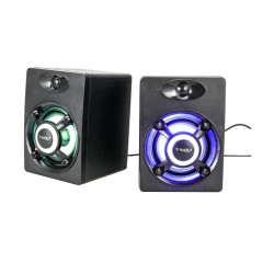 T-WOLF S1 RGB 2:0 Wired Black Gaming Speaker