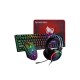 T-WOLF TF400 4 In 1 Rainbow Gamers Keyboard Mouse Mousepad And Headphones Combo