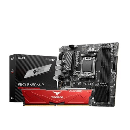 TEAM VULCAN DDR5 Gaming Desktop RAM and MSI PRO B650M-P Motherboard Combo