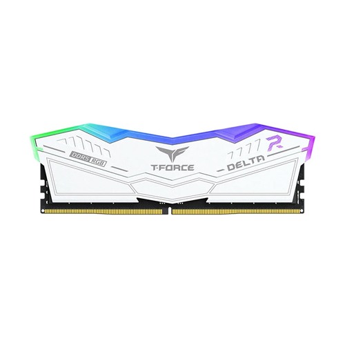 Team T-Force Delta RGB 16GB DDR5 6200MHz White Heatsink Gaming Desktop RAM