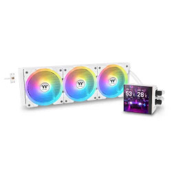 Thermaltake MAGFloe 360 Ultra ARGB Sync Snow Edition 360mm AIO Liquid CPU Cooler With Display