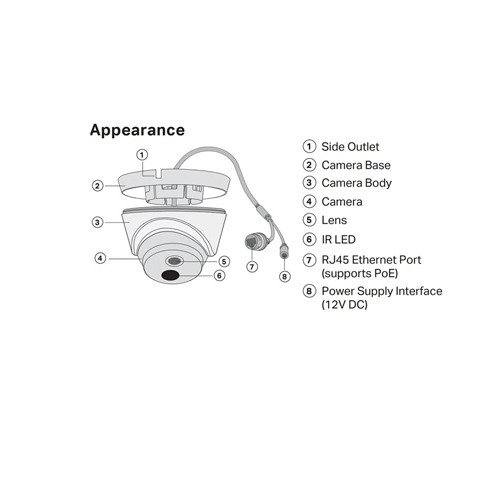 TP-Link VIGI C440I (2.8mm) (4.0MP) Turret Dome IP Camera