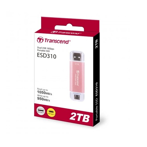 Transcend 2TB ESD310P Type C Portable SSD Pink