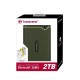 Transcend 2TB Storejet 25M3G Portable Hard Disk Drive (HDD) Military Green Slim