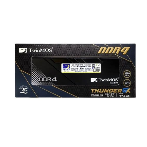 Twinmos Thunder GX 8GB DDR4 3200MHz U-DIMM Black Desktop RAM