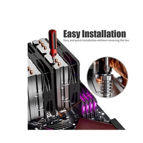 UpHere D6SEC ARGB CPU Air Cooler (Black)