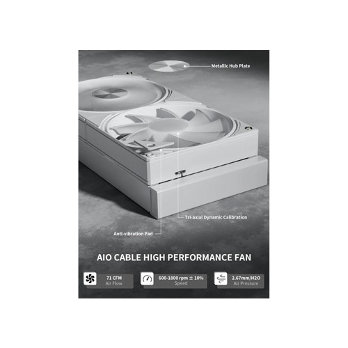 UpHere E240TC 240mm AIO Liquid CPU Cooler (White)