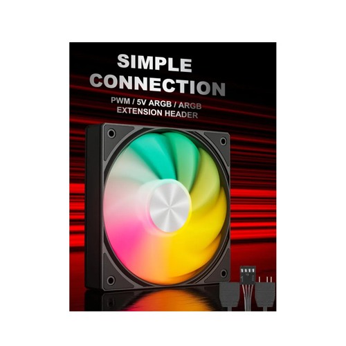 UpHere U3KC1 120mm ARGB Casing Fan (Black)