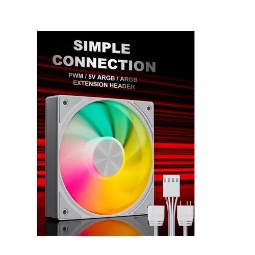 UpHere U3TC1 120mm ARGB Casing Fan (White)