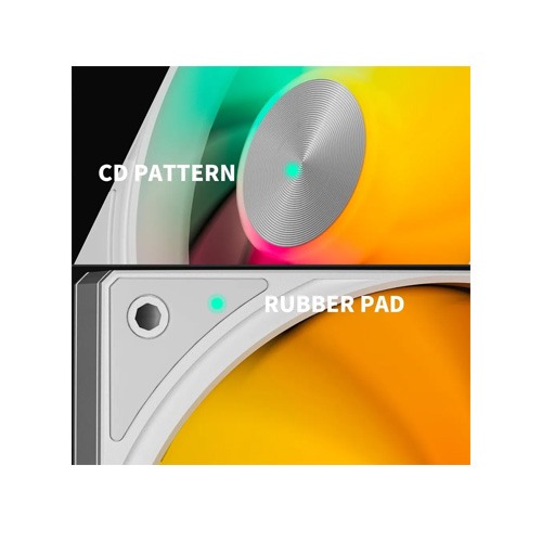 UpHere U3TC3 ARGB All-in-One Casing Fan (White)