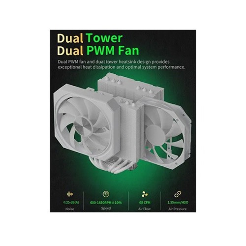 UpHere UP2TC8C ARGB CPU Air Cooler (White)