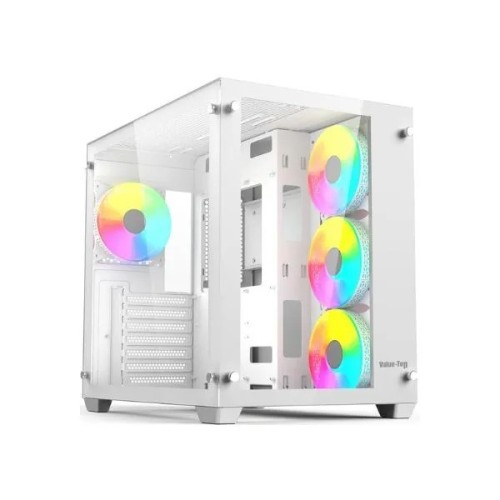 Value-Top VT-V3W Mid Tower ATX Gaming Casing with 7 argb fan