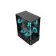 Value-Top NUBIA 20F5-MI Micro ATX Gaming Casing with 5 Infinite Mirror ARGB Fan