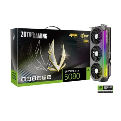 ZOTAC GAMING GeForce RTX 5080 AMP Extreme INFINITY ULTRA 16GB GDDR7 Graphics Card
