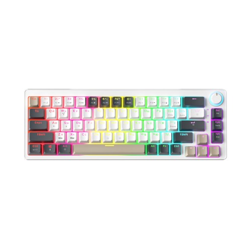 Zifriend AG68 67 Keys Hot-Swappable Rainbow Bcaklit Gasket Structure Gaming Mechanical Keyboard