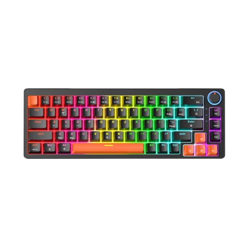 Zifriend AG68 67 Keys Hot-Swappable Rainbow Bcaklit Gasket Structure Gaming Mechanical Keyboard