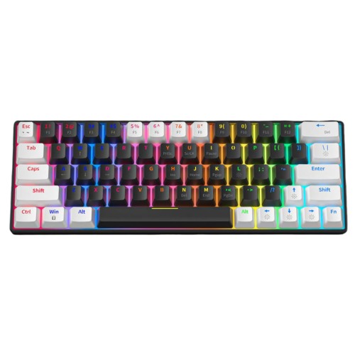 Zifriend KA646 60% 63 Keys Green Red Switch Wired Gaming Mechanical Keyboard