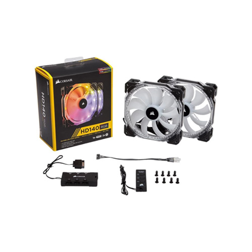 Corsair HD140 RGB Case Fan 2pack Combo