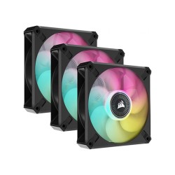 Corsair iCUE ML120 RGB ELITE Premium 120mm PWM Magnetic Levitation Triple Fan Kit with iCUE Lighting Node CORE