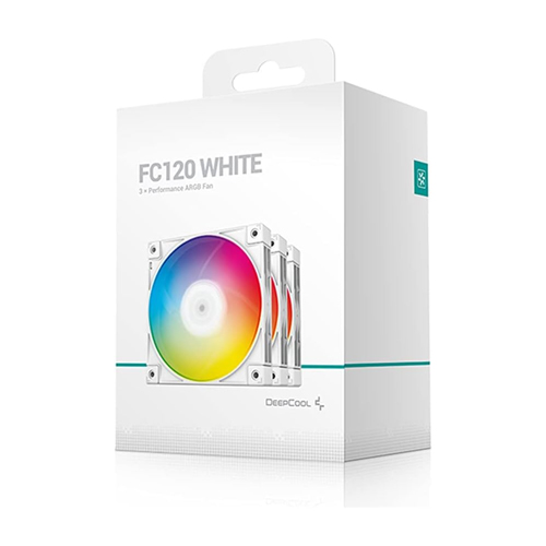 DeepCool FC120 WHITE 3-in-1 Performance 120mm ARGB PWM Case Fan
