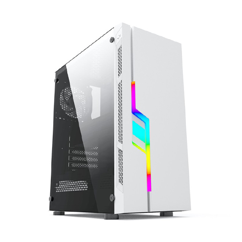 OVO JX188-7 White Mid Tower Gaming RGB Case