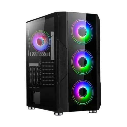 Safeway MTG-1925 Veloce Pro Mid Tower ATX Gaming Case (Black)