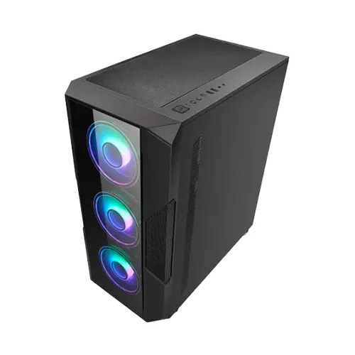 Safeway MTG-1925 Veloce Pro Mid Tower ATX Gaming Case (Black)