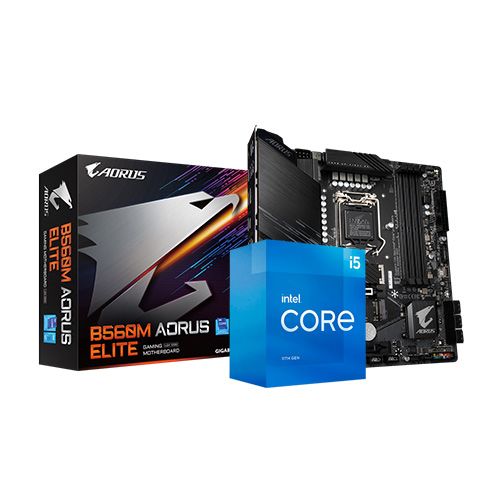 Intel Core I5-11400 11th Gen Processor & Gigabyte B560M AORUS ELITE Intel 10th and 11th Gen Motherboard (Bundle with full Pc)