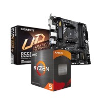 AMD Ryzen 5600 Processor Gigabyte B550M DS3H AM4 AMD Micro ATX  Motherboard COMBO WITH PC