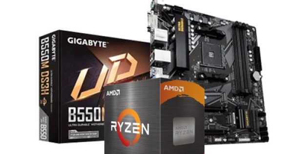 AMD Ryzen 5600G Processor Radeon Graphics Gigabyte B550M DS3H