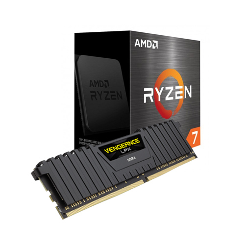AMD Ryzen 7 5700X 3.4 GHz AM4 Processor Corsair Vengeance lpx 8gb ddr4 3200mhz Desktop Ram WITH PC