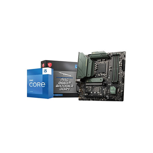 MSI MAG B660M BAZOOKA DDR4 12th Gen Intel Motherboard with Intel Core i5-13500 13th Gen Processor Combo (BUNDLE WITH PC)