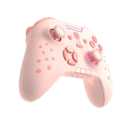 DAREU H105 Tri-Mode Wireless Gamepad 360° Joystick Controller (Sakura Pink)