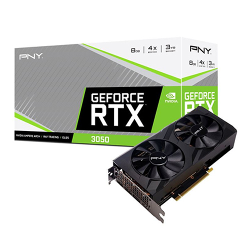 PNY GeForce RTX 3050 8GB VERTO Dual Fan GDDR6 Graphics Card PNY GeForce RTX 3050 8GB VERTO Dual Fan GDDR6 Graphics Card