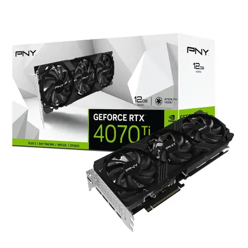 PNY GeForce RTX 4070 Ti 12GB Verto Triple Fan GDDR6X Graphics Card PNY GeForce RTX 4070 Ti 12GB Verto Triple Fan GDDR6X Graphics Card