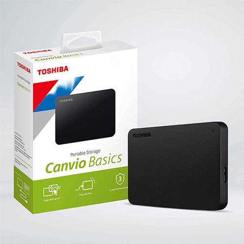Toshiba Canvio Basics 1TB USB 3.2 Black External HDD