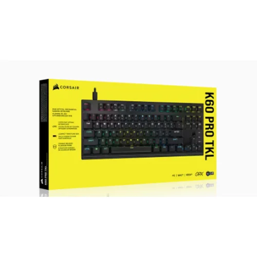 Corsair K60 PRO TKL RGB Tenkeyless Optical-Mechanical Gaming Keyboard - CORSAIR OPX Switch