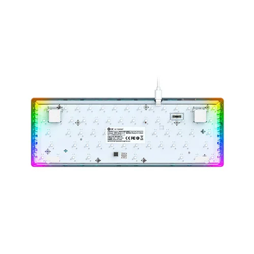E-YOOSO Z11T (Transparent) Wired 61 Keys Mechanical Gaming Keyboard with Ice Blue Backlit