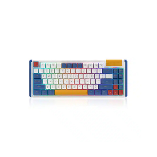 DUSTSILVER  GREY WHITE BLUE COLORFUL BACKLIGHT TKL 75 PERCENT RED SWITCH WIRED MECHANICAL KEYBOARD