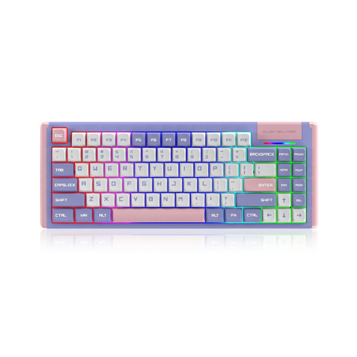 DUSTSILVER K84 PURPLE PINK LILAC CUTE KAWAII WIRED BACKLIT (BLACK SWITCH) MECHANICAL KEYBOARD DUSTSILVER K84 PURPLE PINK LILAC CUTE KAWAII WIRED BACKLIT (BLACK SWITCH) MECHANICAL KEYBOARD