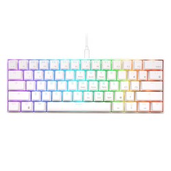 ROYAL KLUDGE RK61 Tri Mode, RGB HOTSWAPPABLE – WHITE / BLACK