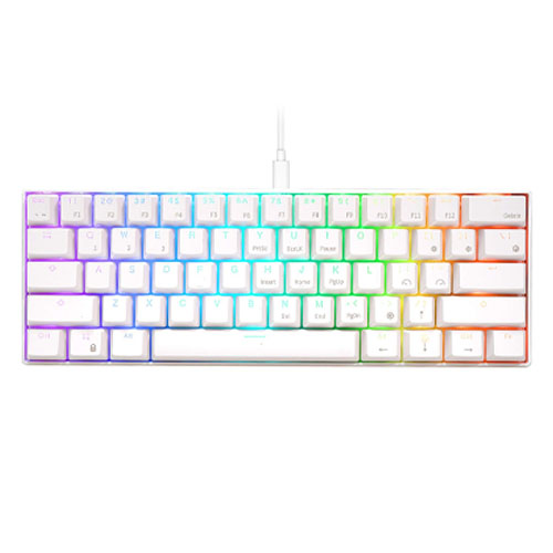 ROYAL KLUDGE RK61 Tri Mode, RGB HOTSWAPPABLE – WHITE / BLACK