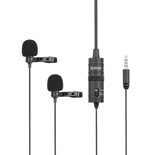 Boya BY-M1DM Dual Omni-directional Lavalier Microphone