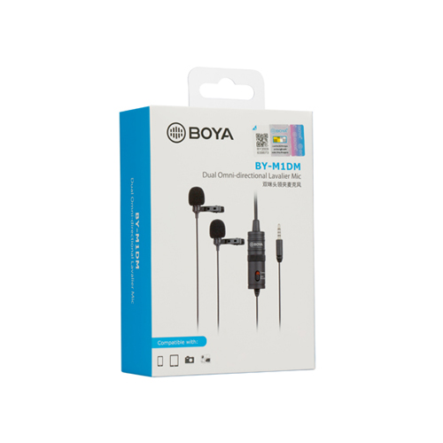 Boya BY-M1DM Dual Omni-directional Lavalier Microphone