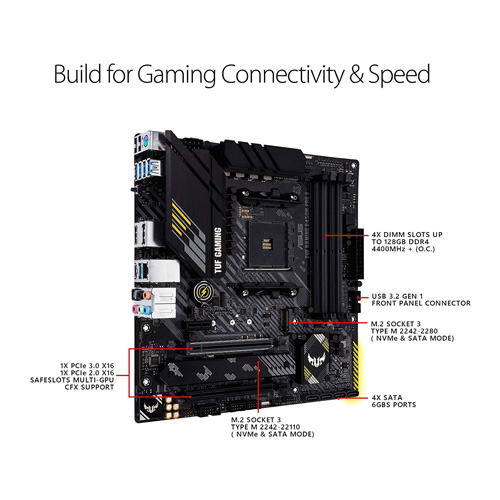 ASUS TUF Gaming B450M-PRO S AMD AM4 Micro ATX Motherboard