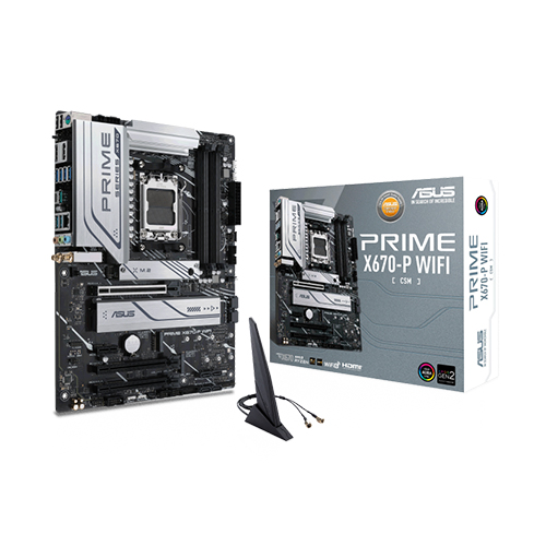 ASUS PRIME X670-P WIFI-CSM AMD ATX Motherboard ASUS PRIME X670-P WIFI-CSM AMD ATX Motherboard