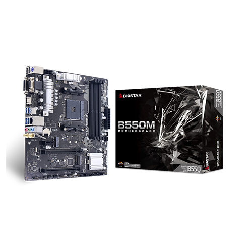 BIOSTAR B550MX/E PRO DDR4 AMD AM4 Micro ATX Motherboard