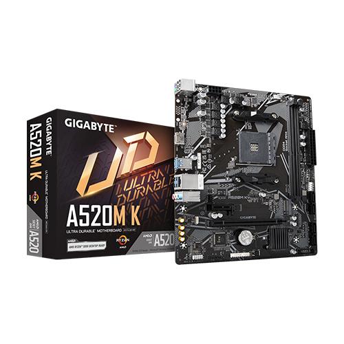 Gigabyte A520M K AM4 Micro ATX Motherboard Gigabyte A520M K AM4 Micro ATX Motherboard