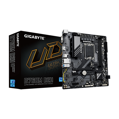 Gigabyte B760M D2H DDR5 13th and 12th Gen Intel Motherboard