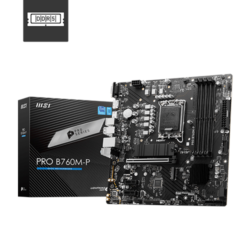 MSI PRO B760M-P DDR5 13th AND 14th Gen Intel Motherboard MSI PRO B760M-P DDR5 13th AND 14th Gen Intel Motherboard